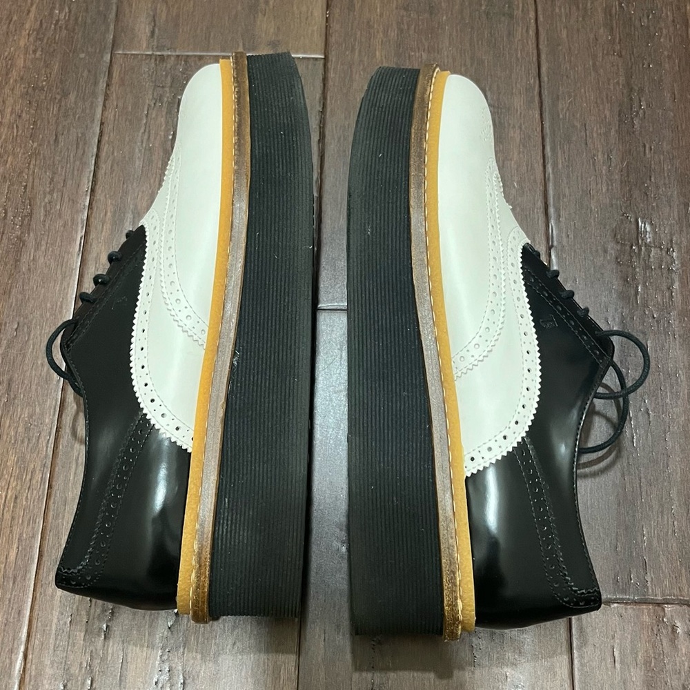 TOD’S LEATHER PLATFORM CREEPER SHOES - Picture 5 of 11